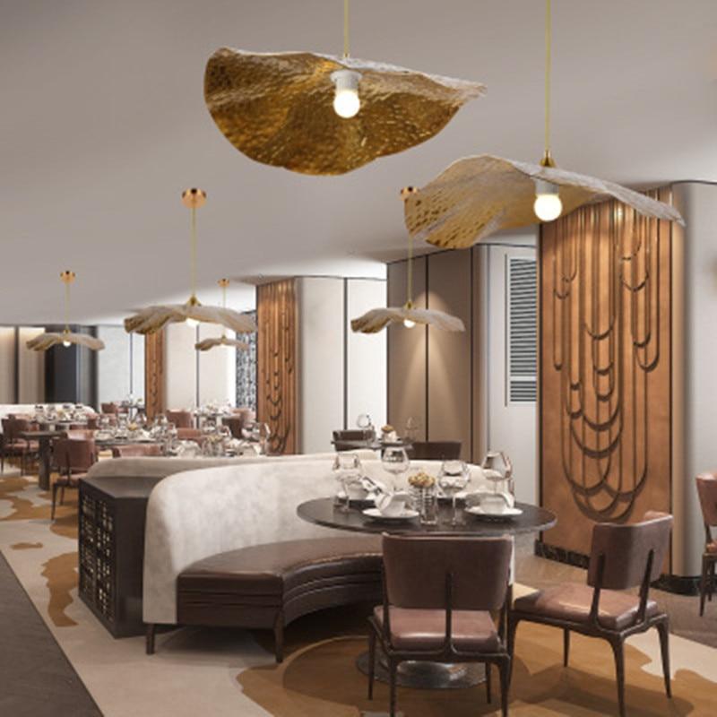 Metalen hanglamp Arisha met lotusblad - vaste bedrading, lamp inbegrepen