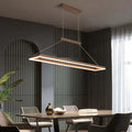 Gloen Rectangular Hanging Pendant Light — Modern Style, Gold/Coffee