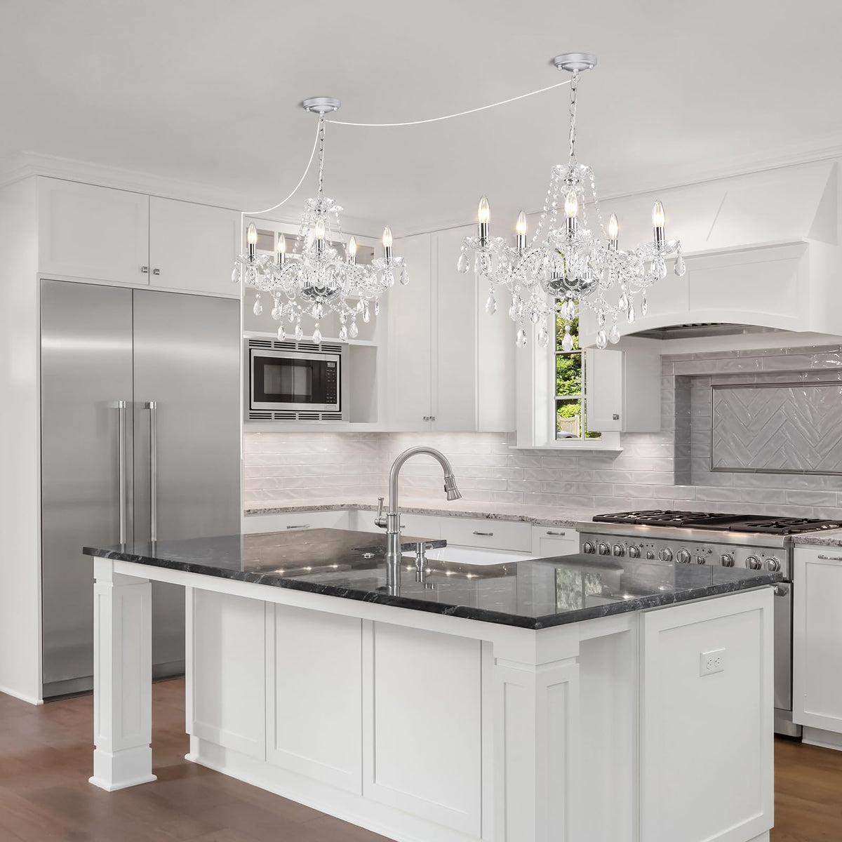 Silva French Crystal Chandelier — Indoor Fixture, Fits 10-15㎡ Rooms, Hardwired