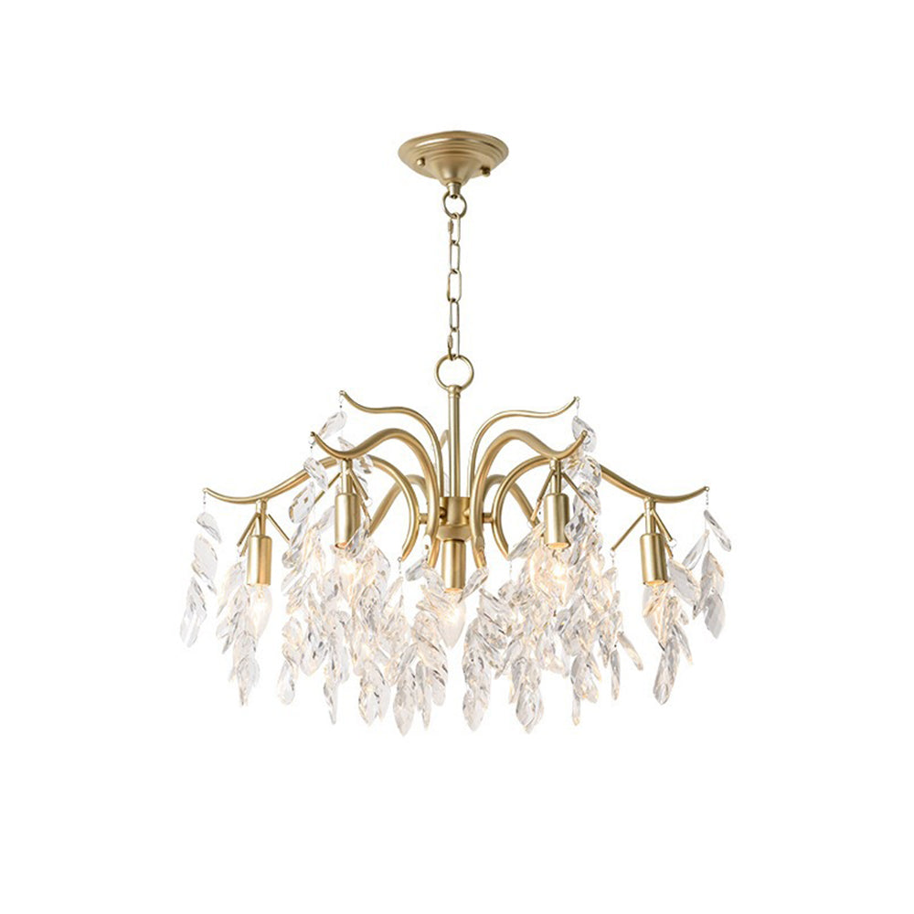 Lustre en cristal Kristy — design floral de glycine