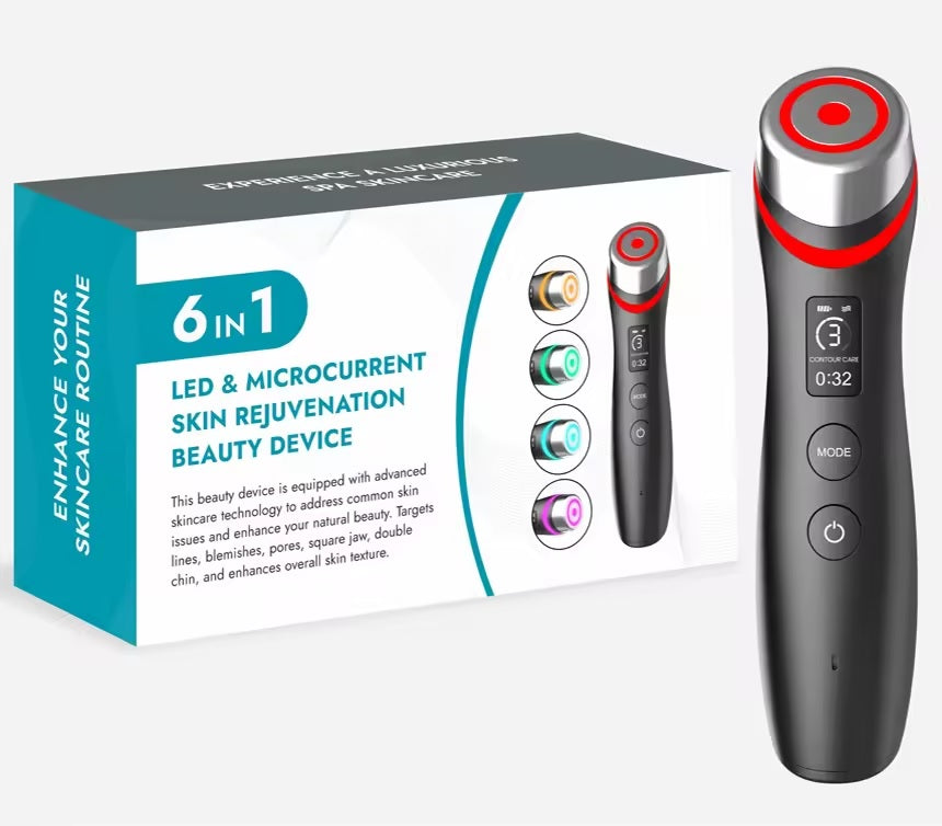 家庭用 6合1 発光ダイオードと微弱電流による肌若返り装置