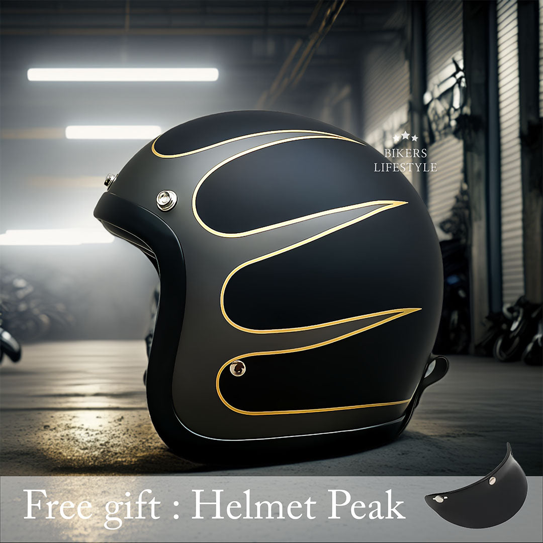 Casque de moto ancien profil bas certifié DOT et ECE