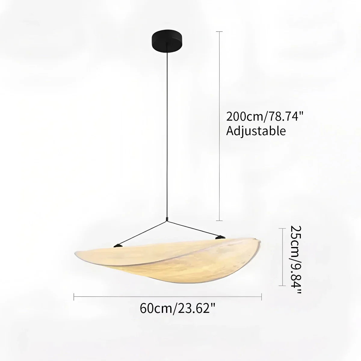 Lampu Gantung Sutera Bentuk Awan Seni Zen untuk Ruang Tamu - Orntli
