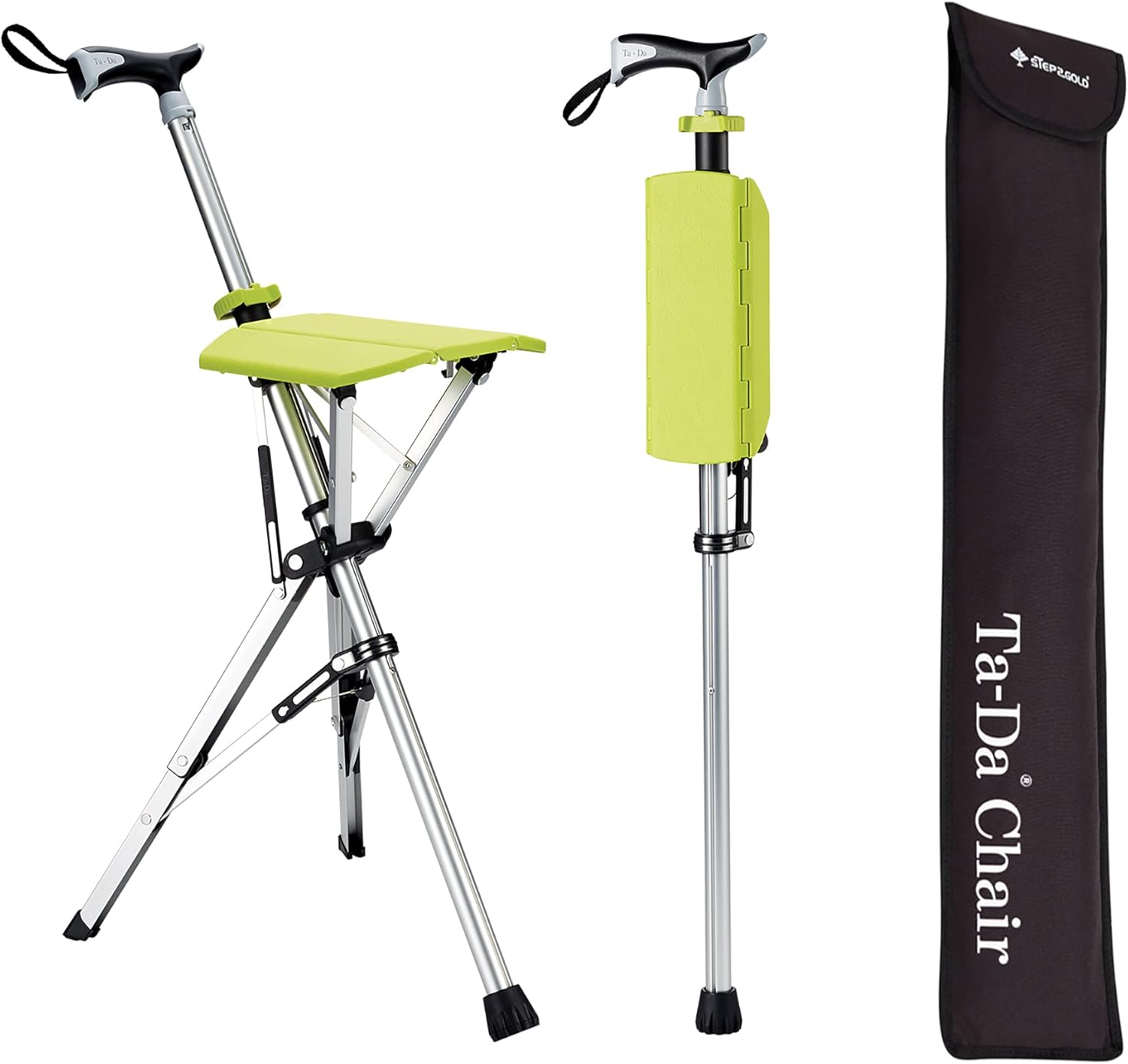 Bâton de randonnée TerraStride avec siège intégré pour un confort en déplacement