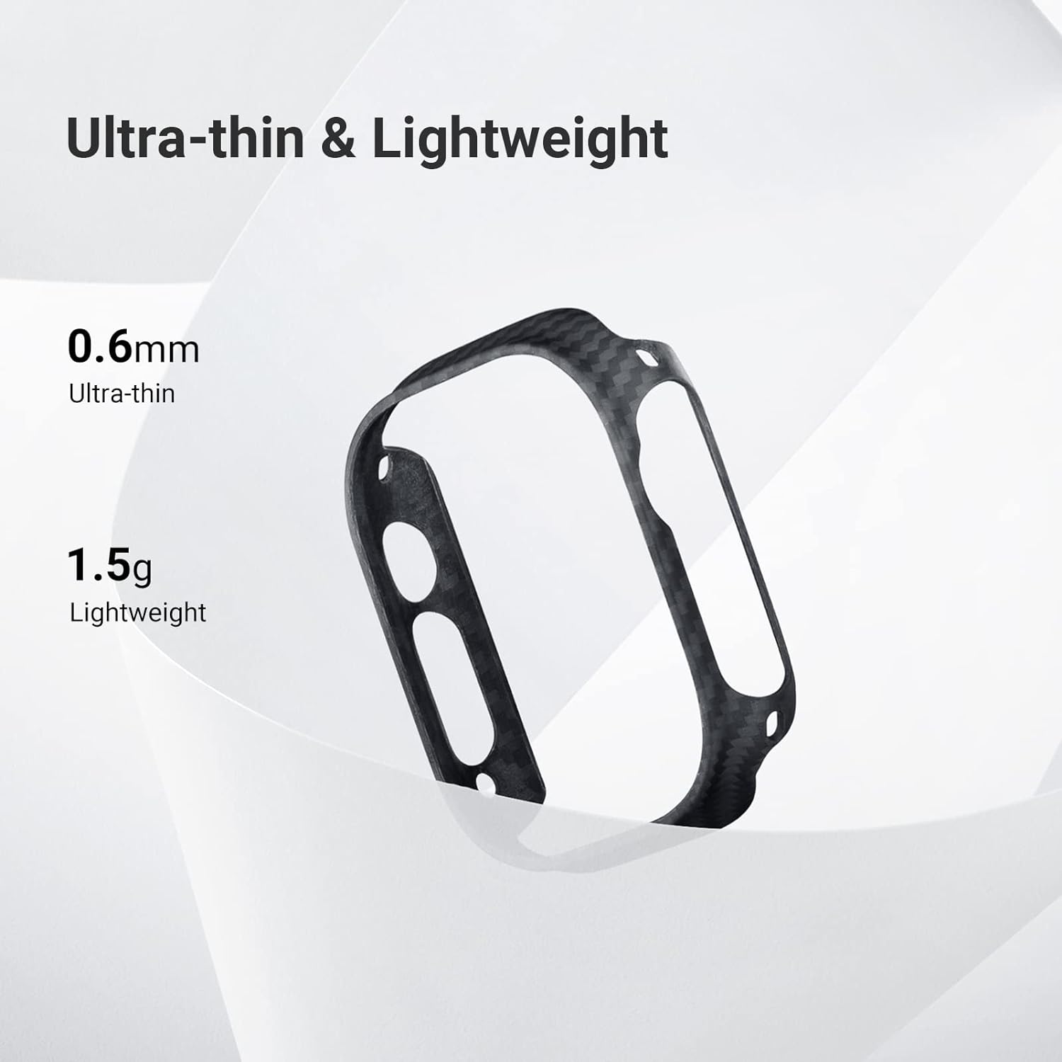 Hiilikuituinen Apple Watch -ranneke + ohut aramidikuituinen suojakuori