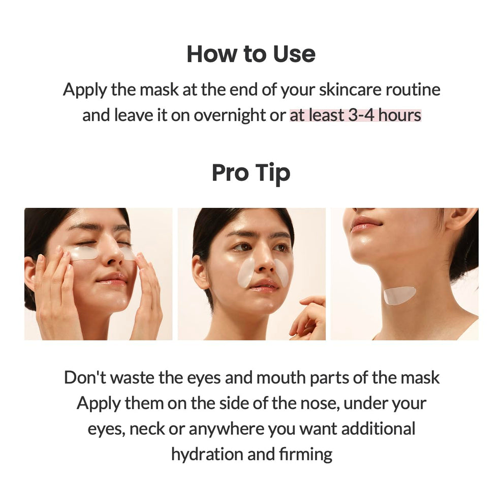 Masque facial au collagène Elara pour routine quotidienne de soins de la peau