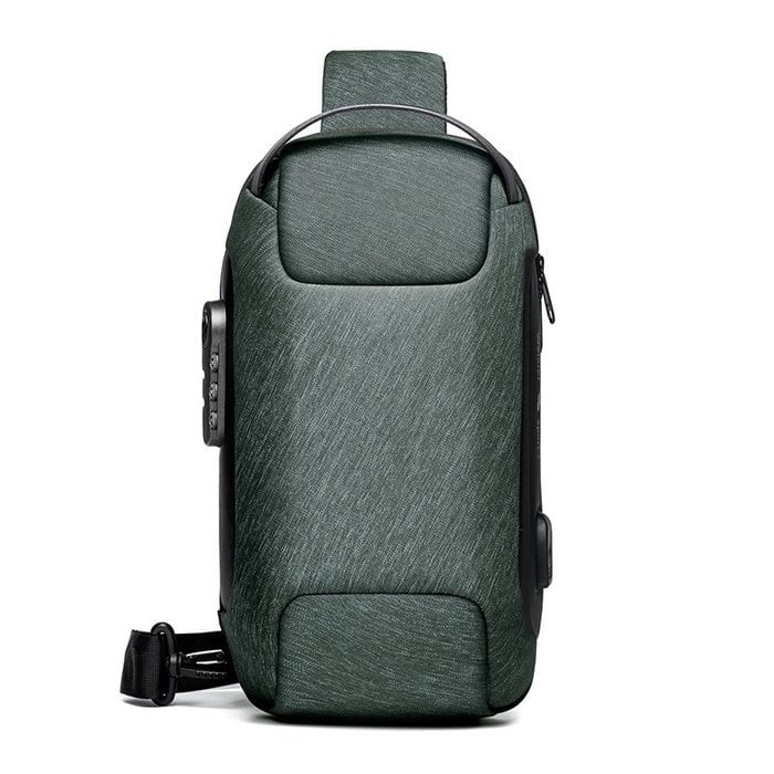 Wasserdichte Umhängetasche – Diebstahlsicherer versteckter Reißverschluss – USB 3.0 Ladeanschluss – Oxford – Unisex