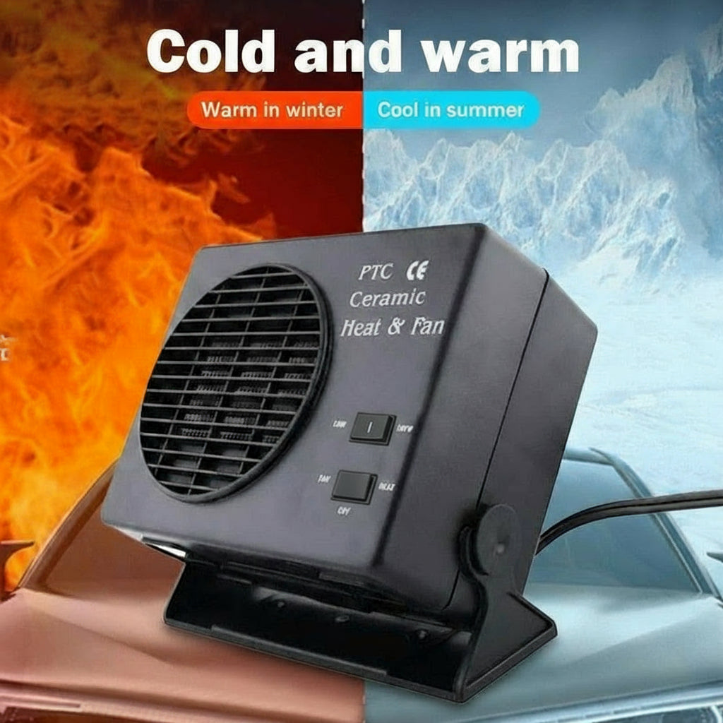 Calefactor Cerámico para Coche NovaHeat 12V 150W-300W con Ventilador y Desempañador con Termostato Automático
