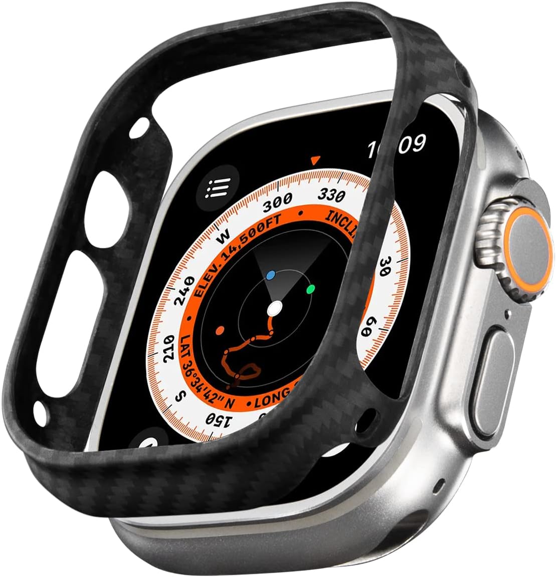 Hiilikuituinen Apple Watch -ranneke + ohut aramidikuituinen suojakuori