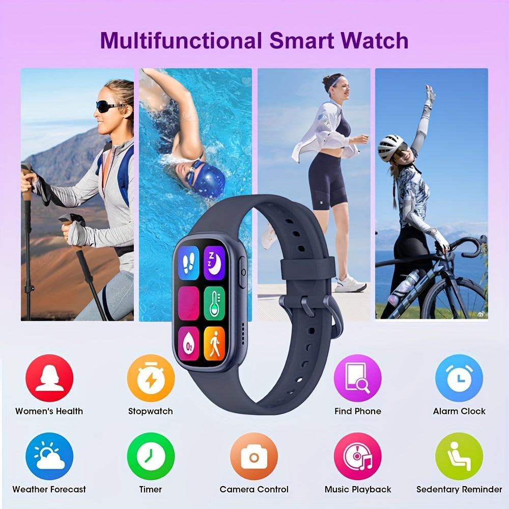 Ceas inteligent - Rezistent la apă IP68 - Baterie de 7 zile - Android și iOS - Alb, Albastru, Burgund și Mov