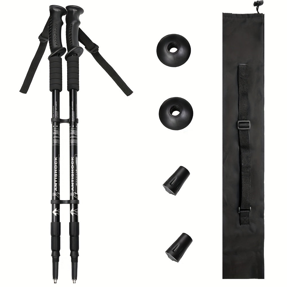Juego de bastones de trekking ajustables de aluminio