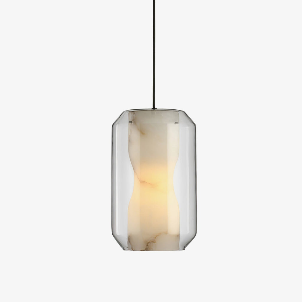 Alabaster Glass Cylinder Pendant Light - Vakkerlight