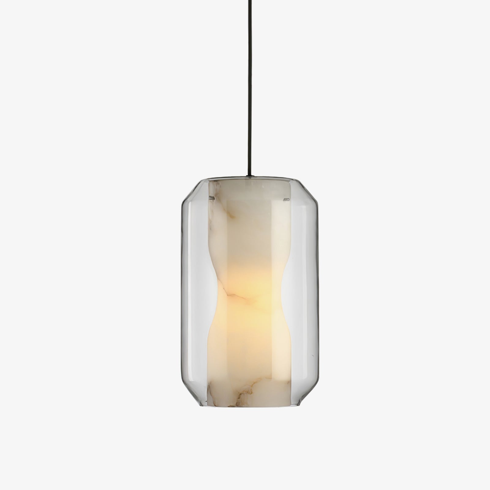 Alabaster Glass Cylinder Pendant Light - Vakkerlight