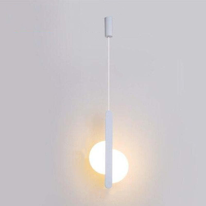 Doria Modern LED Pendant Light Black/White Metal Living Room - Lamp Outdoor