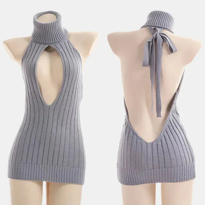 Kivágott, hátul nyitott Virgin Killer pulóver