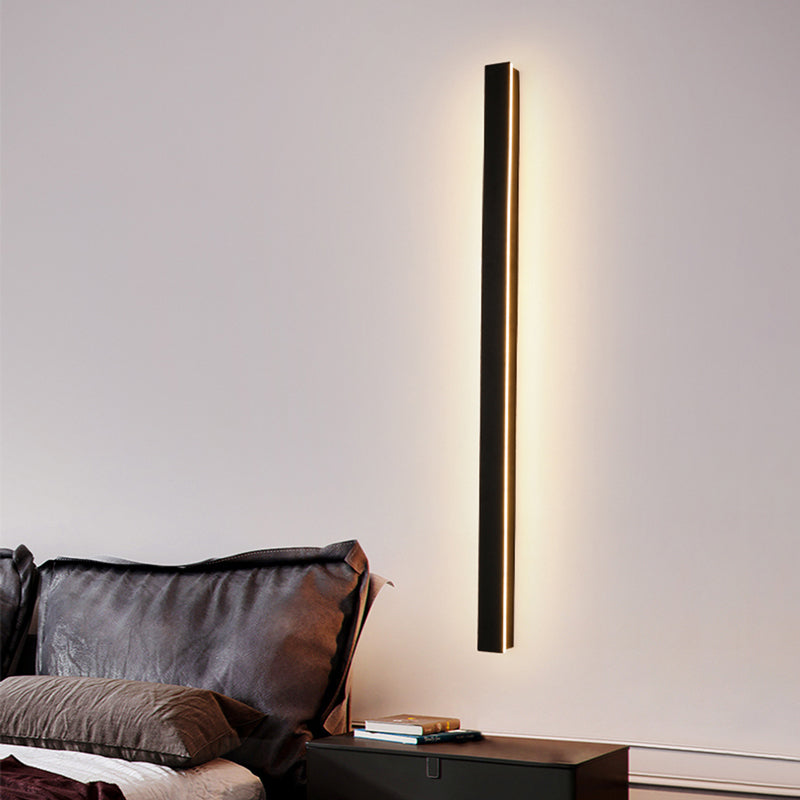 Moderní designové nástěnné LED lampy z černého kovu na zahradu a do chodby