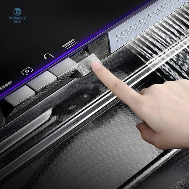 Vrimlo Digitální baterie z nerezové oceli s vodopádovým dřezem do kuchyně