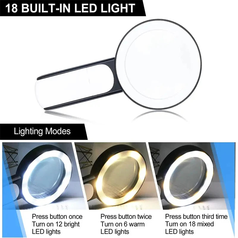 Lupa BrightLens 30x para Personas Mayores y Lectura