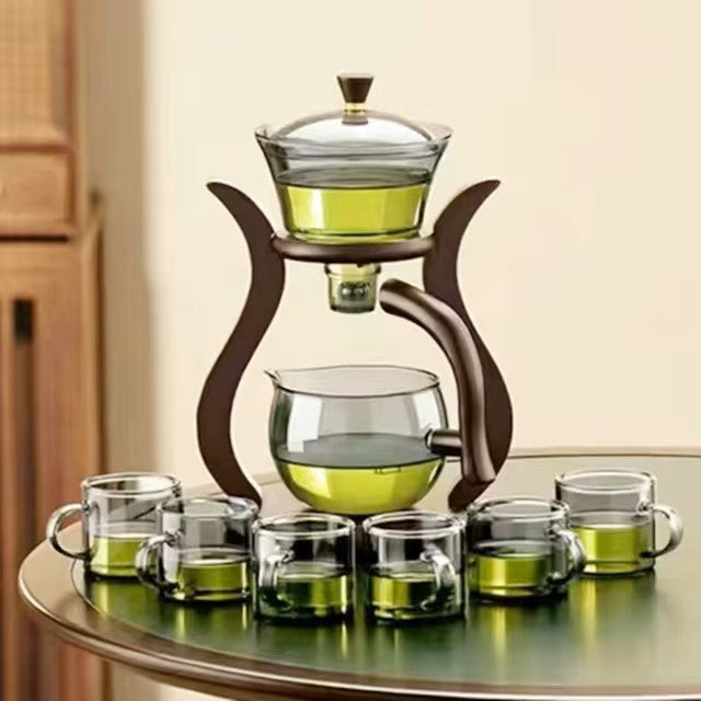 Set Teh Kung Fu Kaca Sedutan Magnetik Automatik 350ml