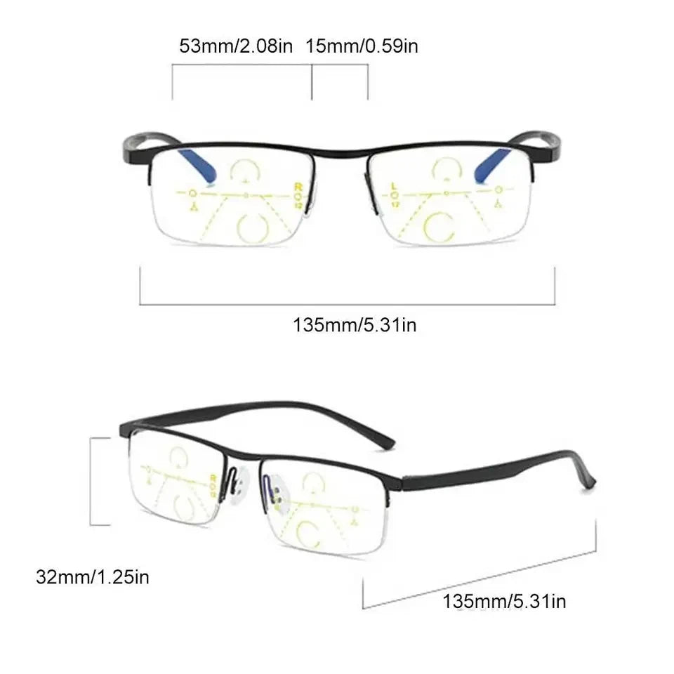 Occhiali da sole intelligenti con lenti progressive