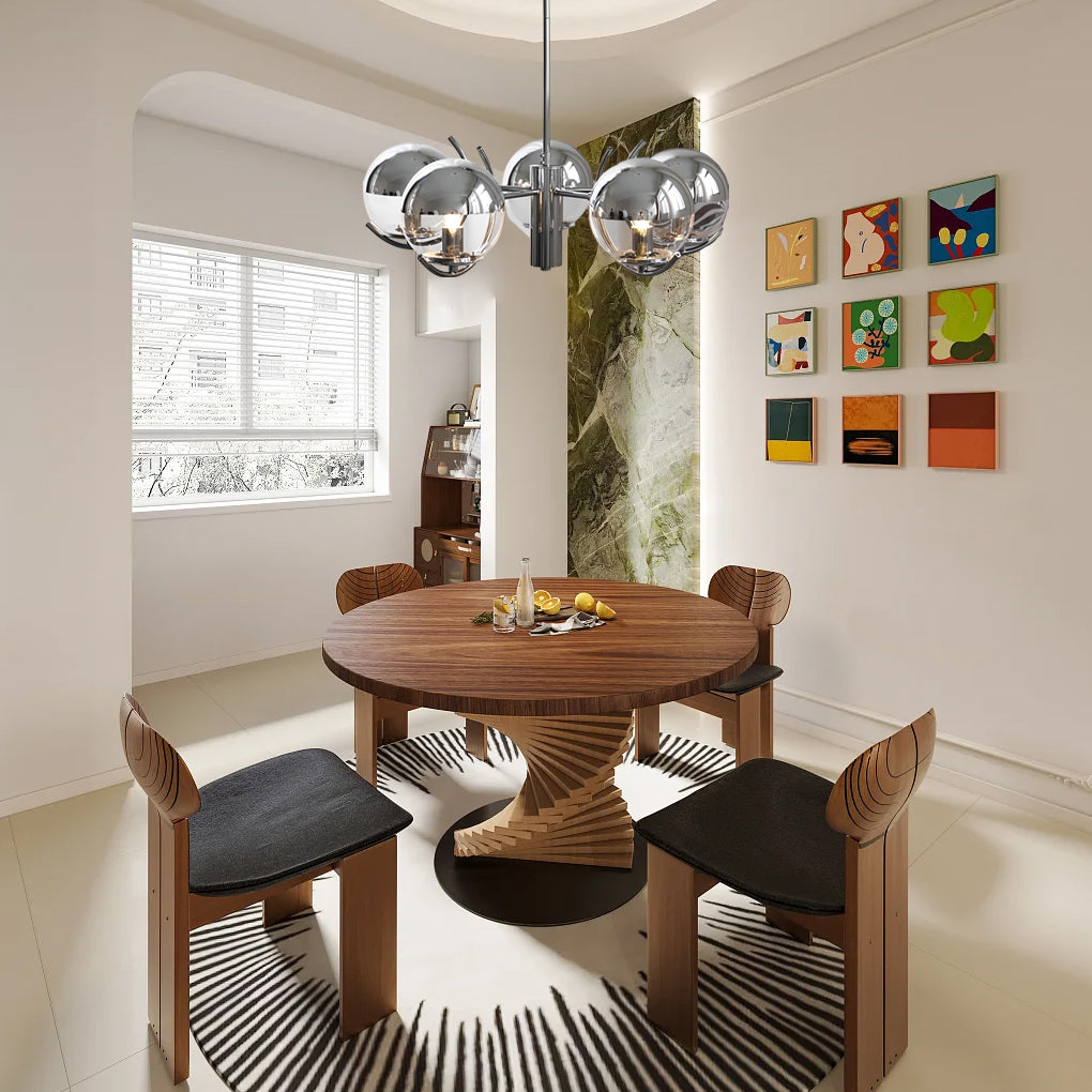 נורדוולה | נברשת סקנדינבית מזכוכית וברזל מצופה אלקטרוליטית | אורנטלי