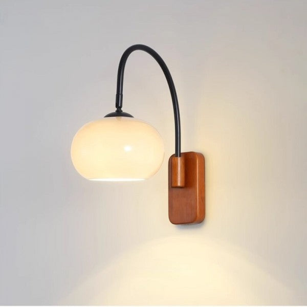 LumaQuell vegglampe khaki glass med tre aksent ambient glød