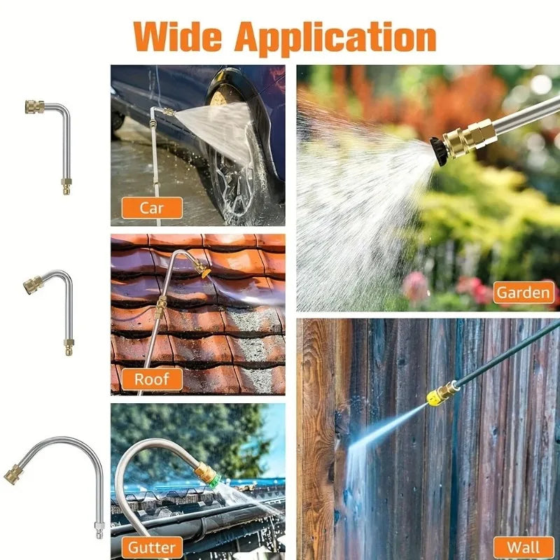 Ensemble de lance télescopique haute pression 4000 PSI pour nettoyage des gouttières, drainage de toit et murs