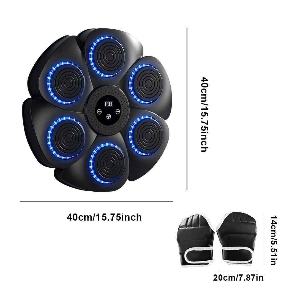 Machine de boxe musicale intelligente pour entraînements interactifs de frappe