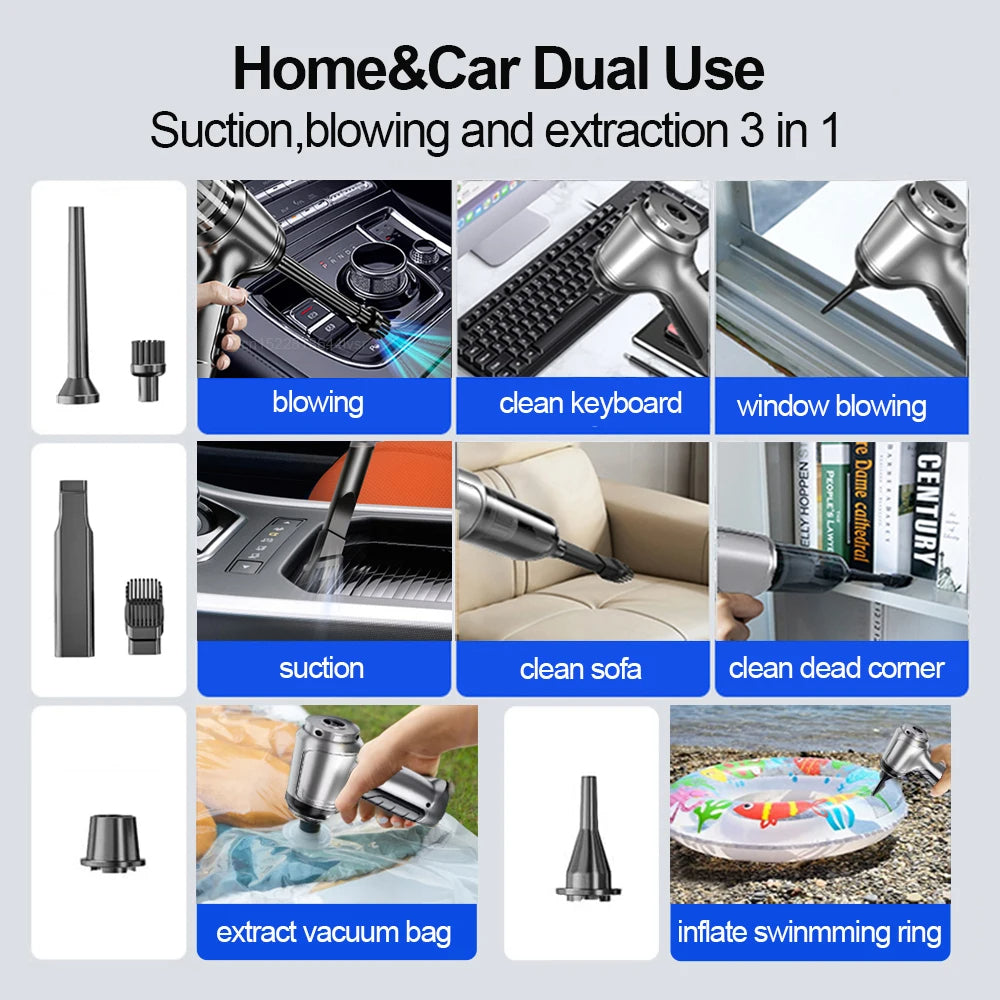 Wireless Car Vacuum Cleaner 2024 Upgraded 95,000 Pa