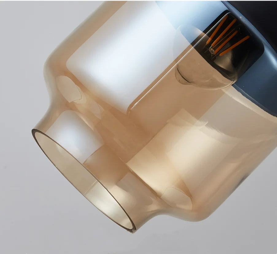 Lucevia | Luxurious Glass and Wood Pendant Light | Orntli