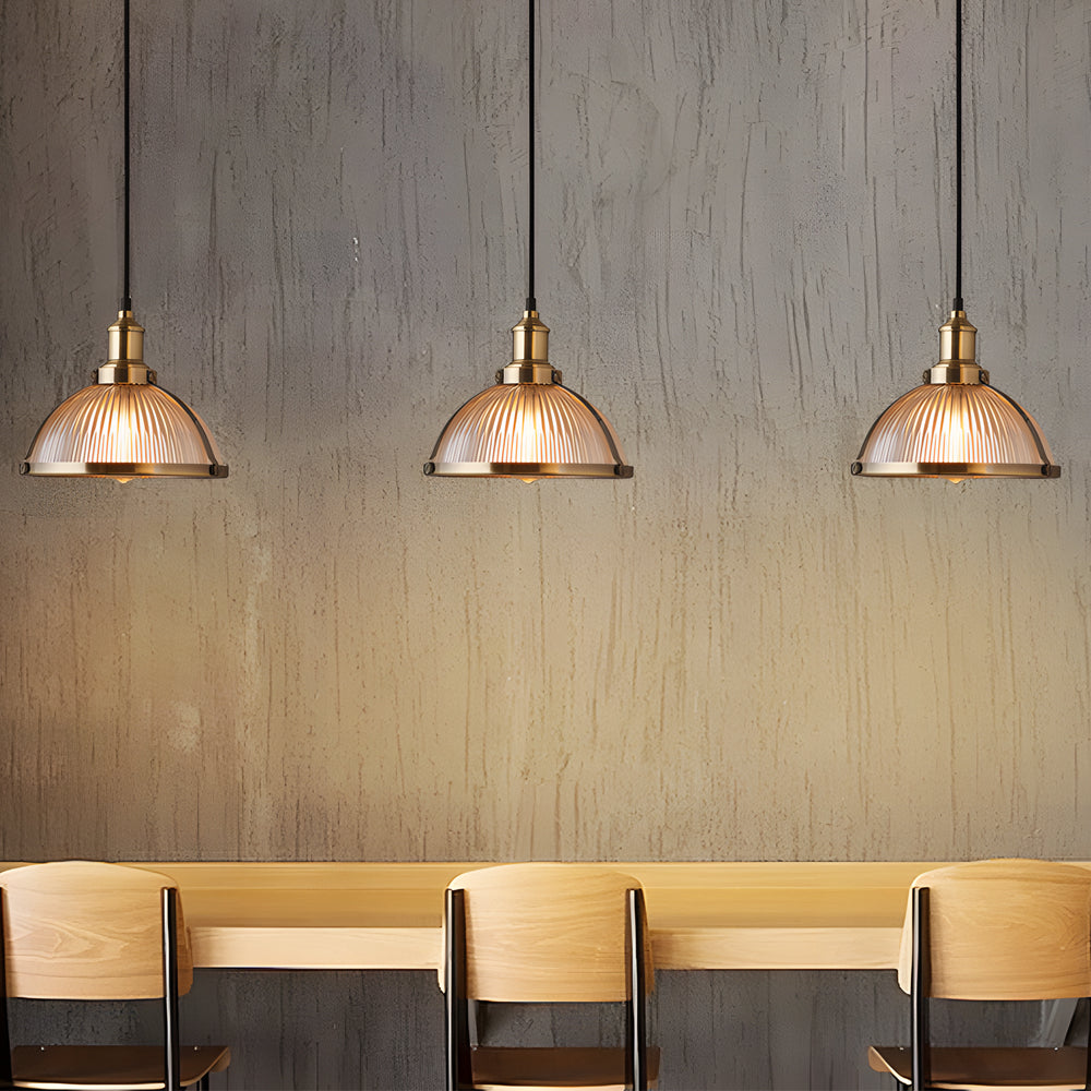 Candelabru din sticlă vintage cu dungi Eloria Crest pentru săli de mese