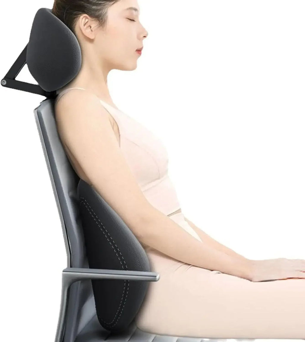 Coussin ergonomique de soutien pour nuque, appui-tête et protection lombaire pour chaise de bureau