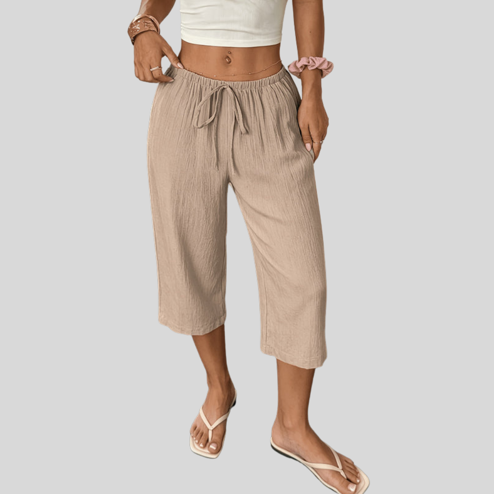 Pantalon Capri large décontracté