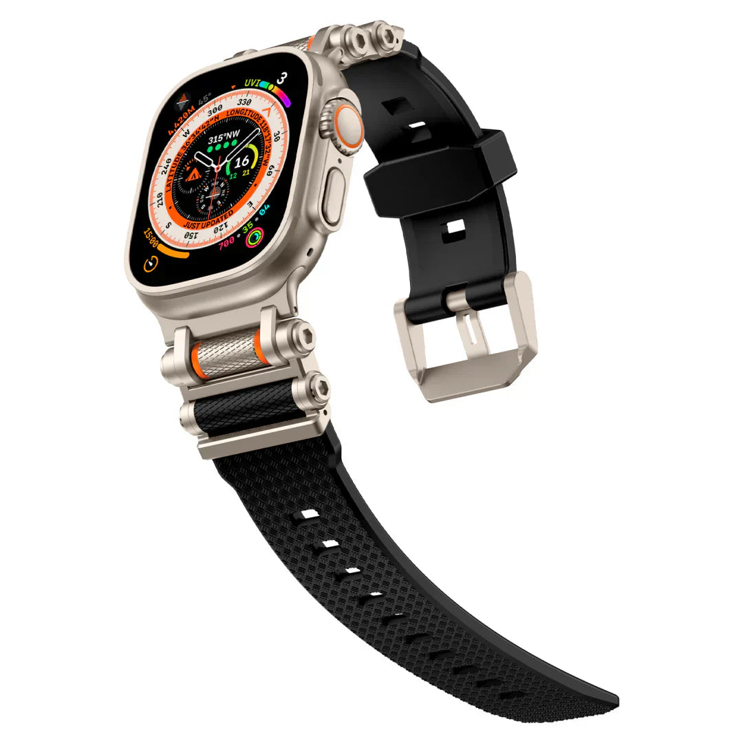 Taktisches drehbares Silikonarmband für die Apple Watch
