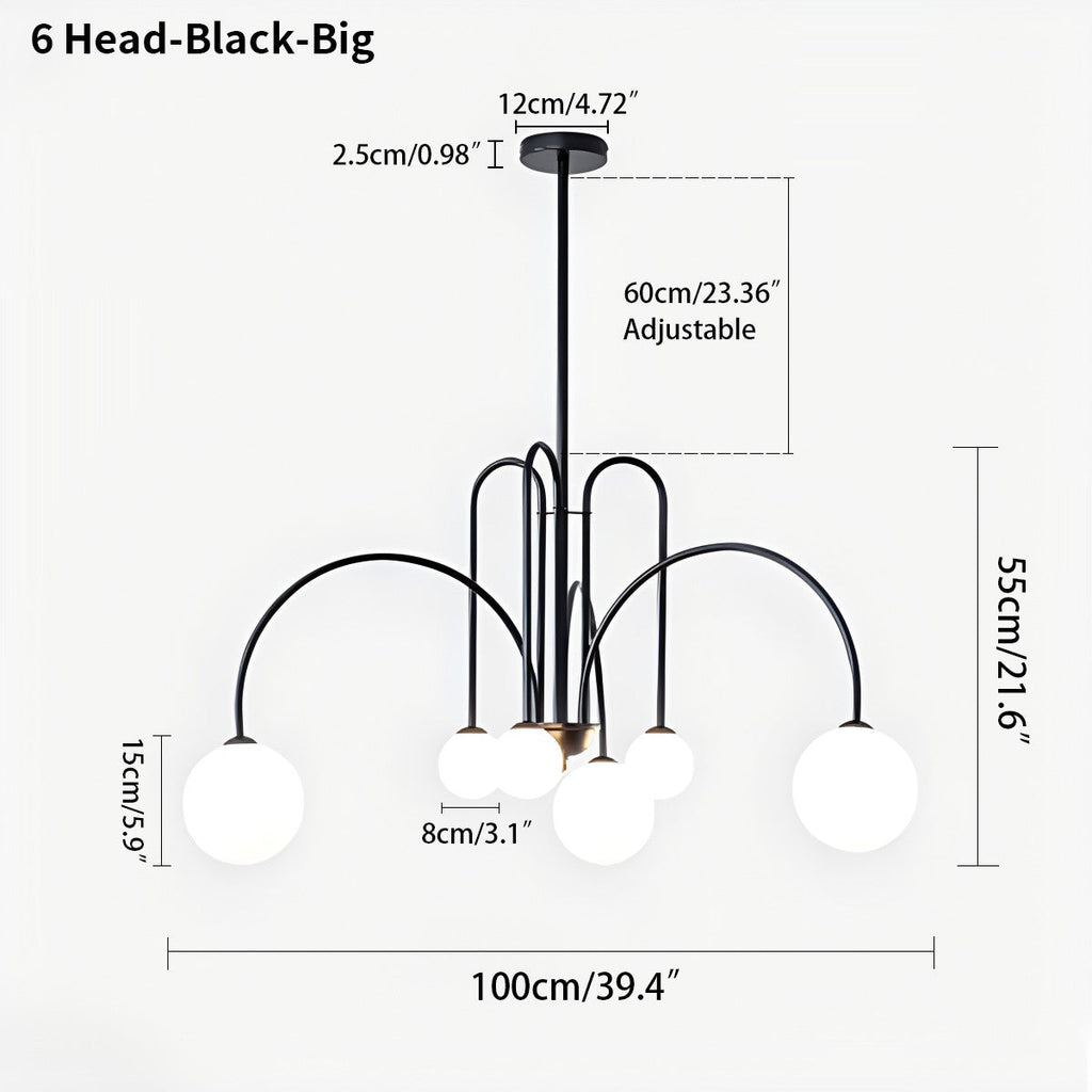 Avi Doppelglas-Kronleuchter - Orntli