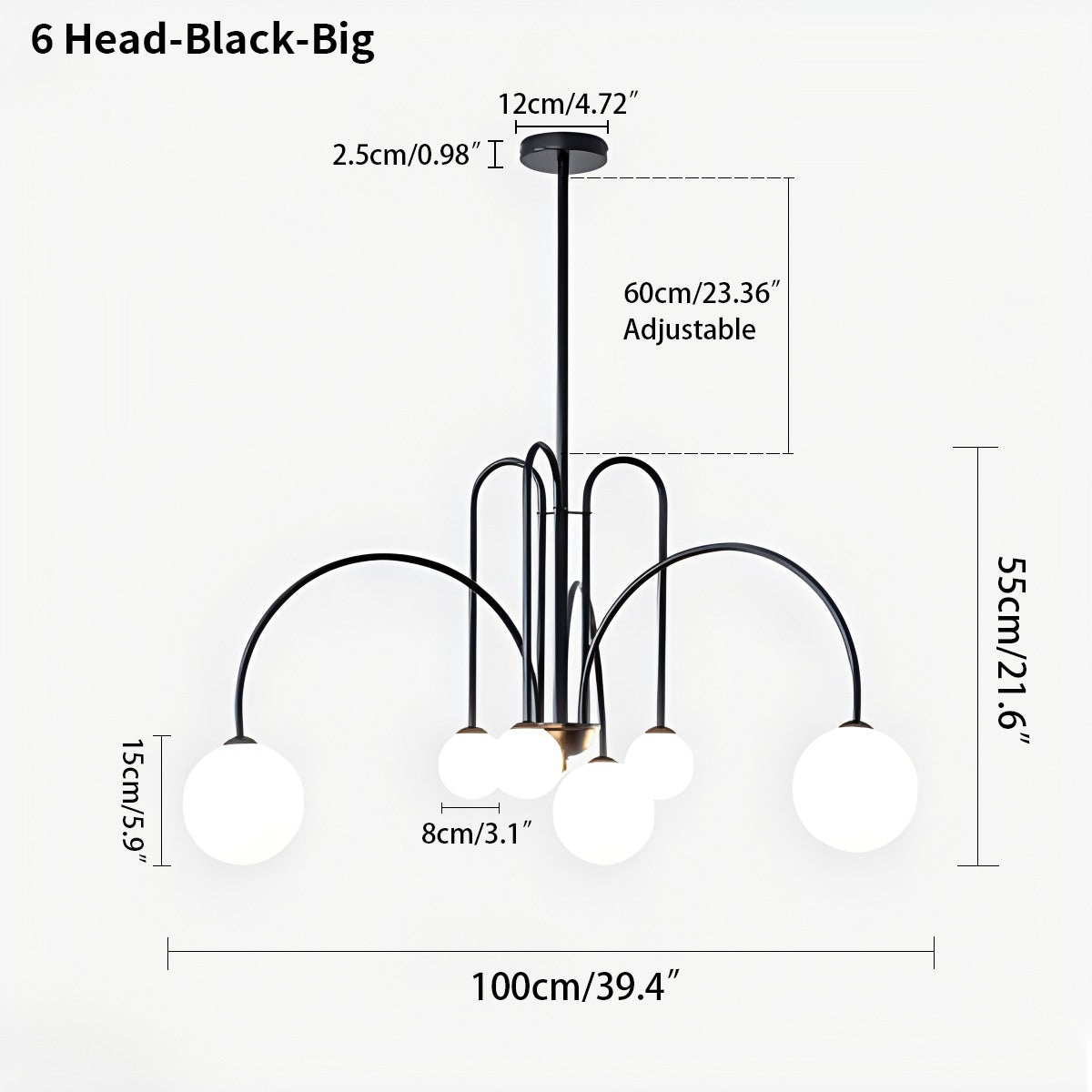 Avi Doppelglas-Kronleuchter - Orntli
