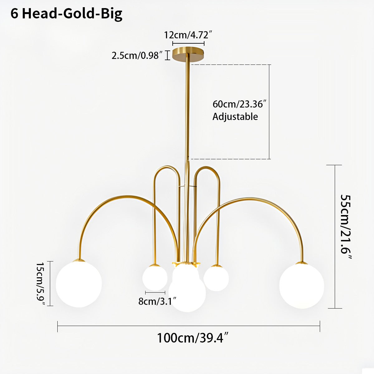 Avi Doppelglas-Kronleuchter - Orntli