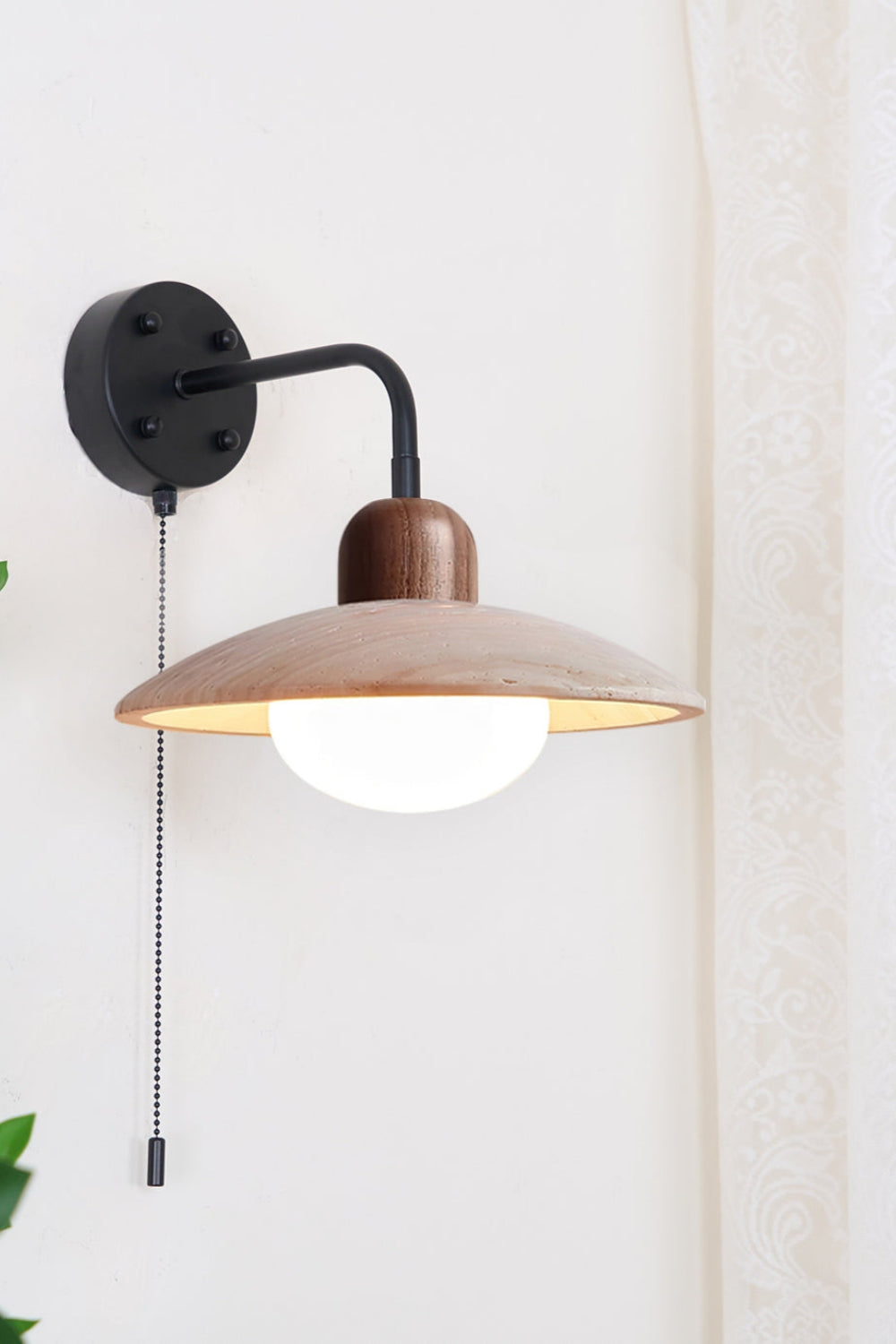 Lunara travertin korong fali lámpa modern belső terekhez