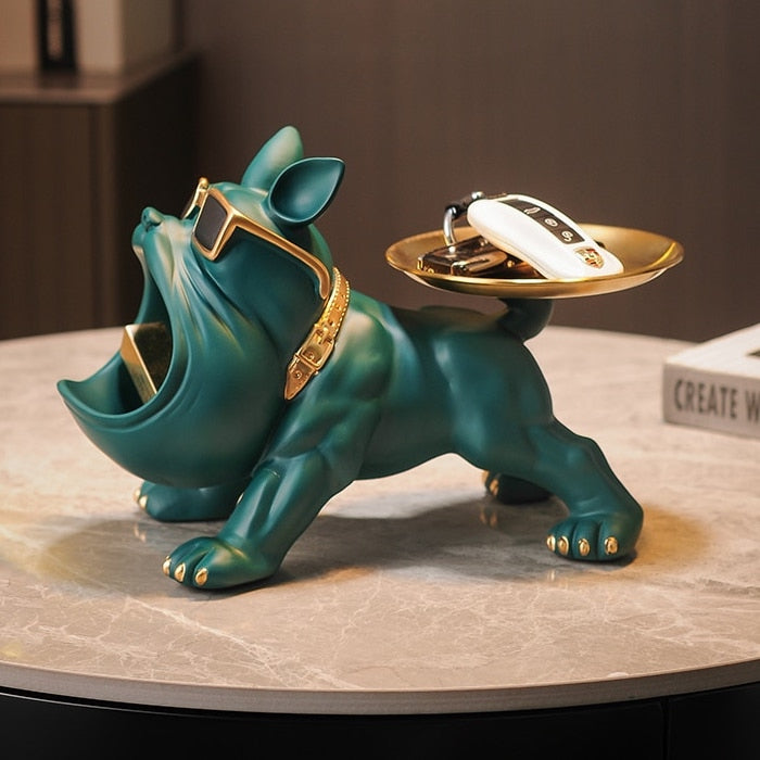 Corvo Bulldog gyanta szobor merész francia bulldog dekoráció Orntli által