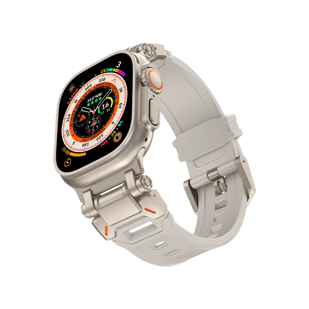 Új titán fém fej szilikon szíj Apple Watch-hoz