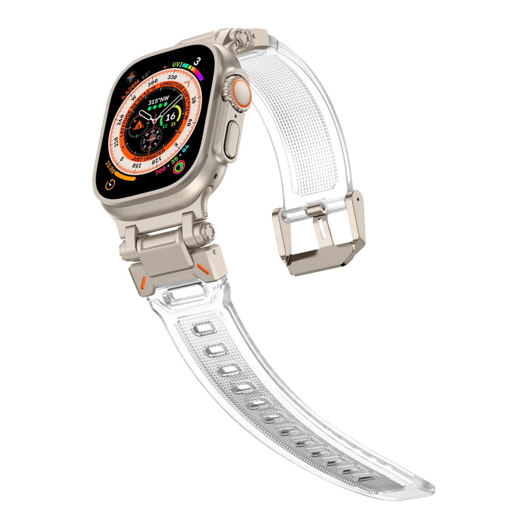 Új titán fém fej szilikon szíj Apple Watch-hoz
