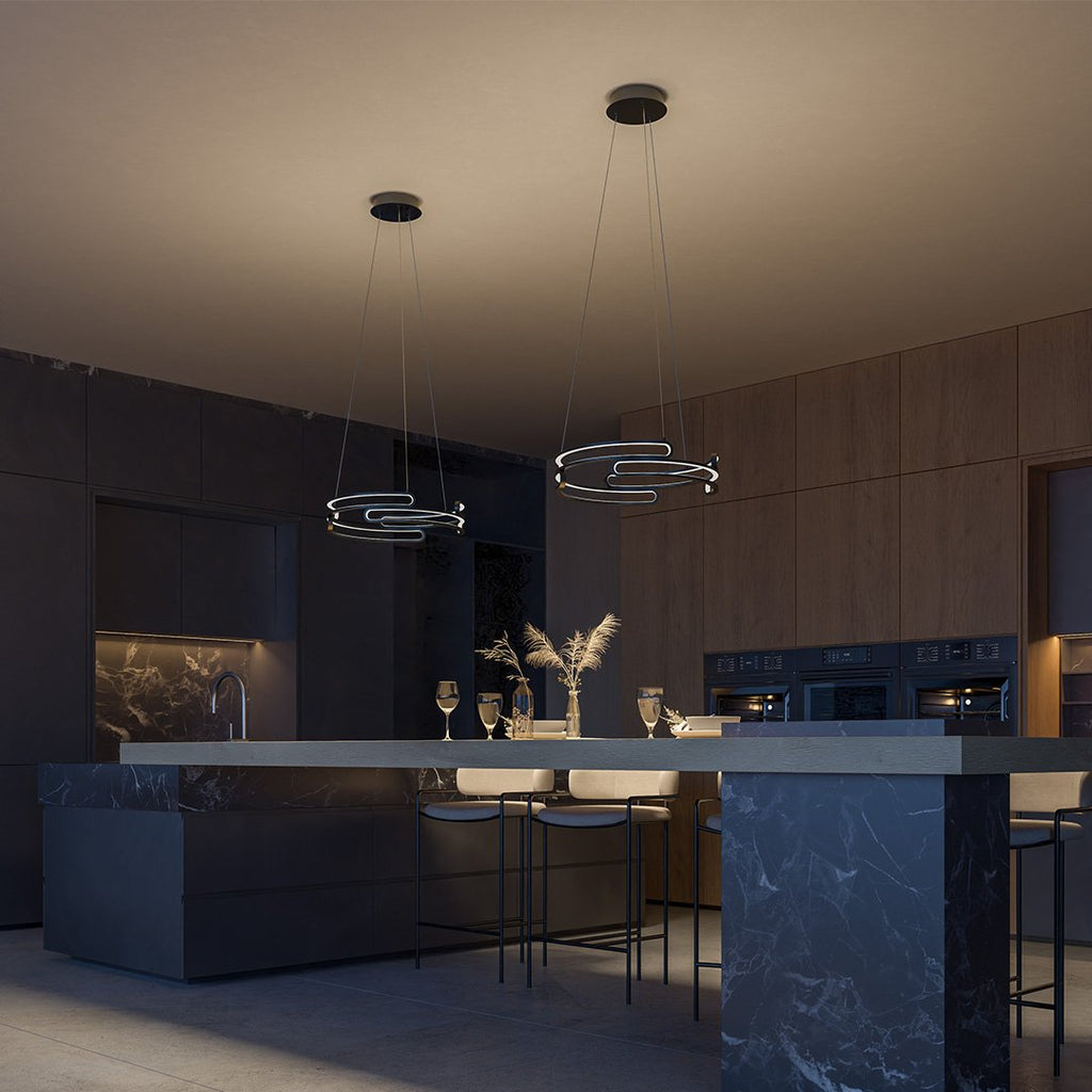 Solaro Metal Pendant Light Industrial Style With 2700K LED