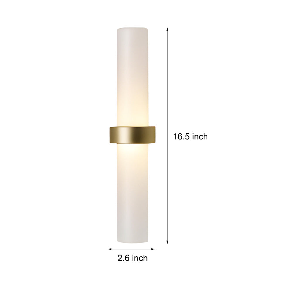 GlowLight – moderne vegglampe laget av rør i matt glass i varm hvit for stuen