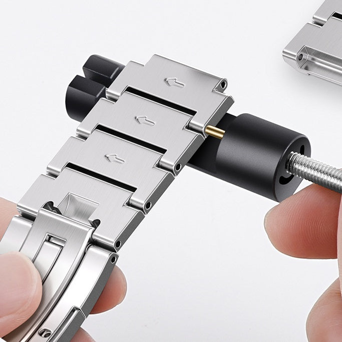 Geometriskt avsnitt strömlinjeformad stålfjäder lämplig för Samsung klockarmband