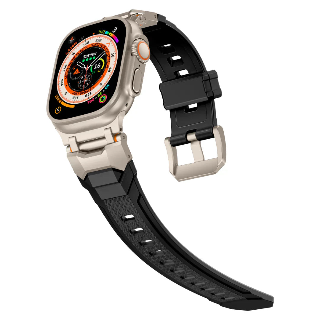 سوار FKM المتين لساعة آبل