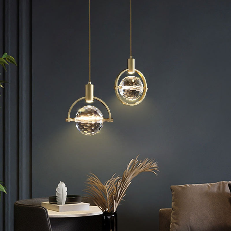 LumiNova | LED Ring Pendant With Crystal Accents | Orntli