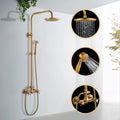 Kit de Duche de Latão Ajustável em Bronze Antigo para Montagem na Parede