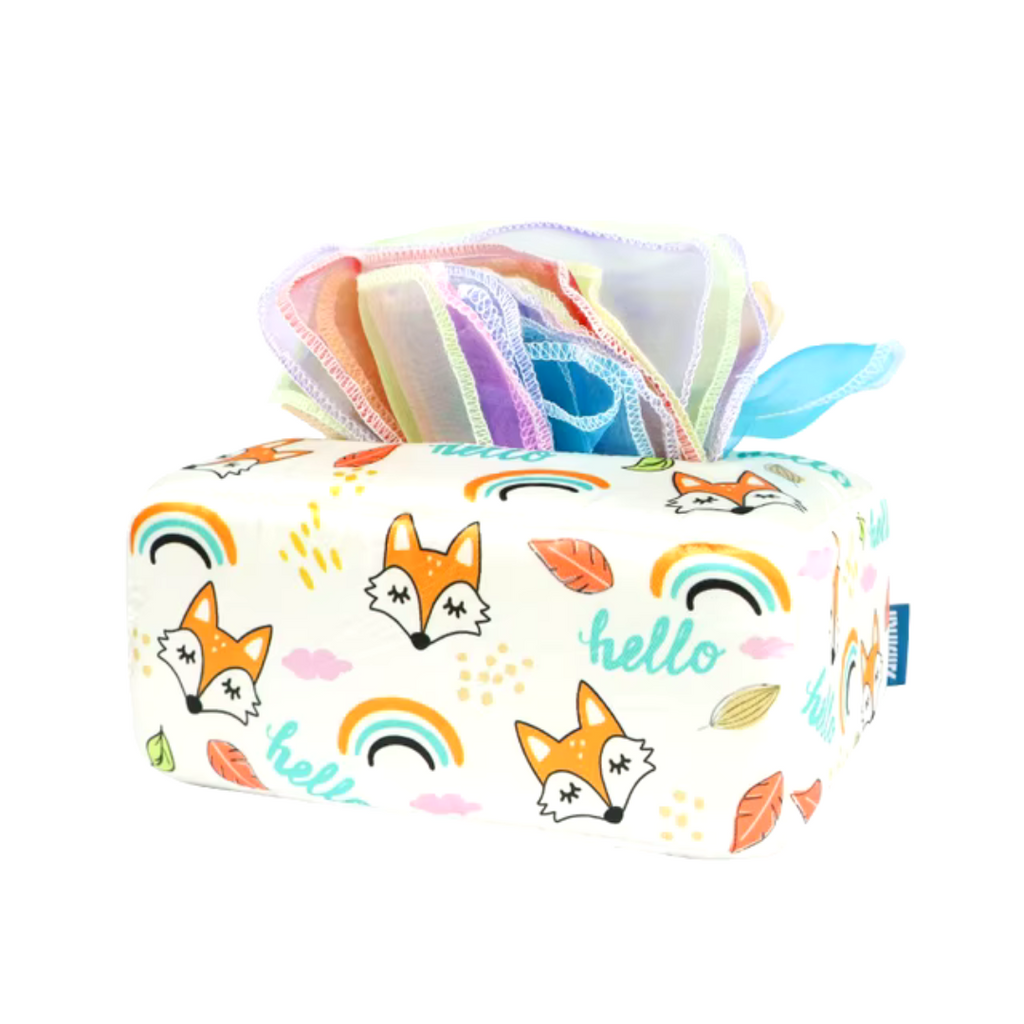 Caja sensorial de pañuelos