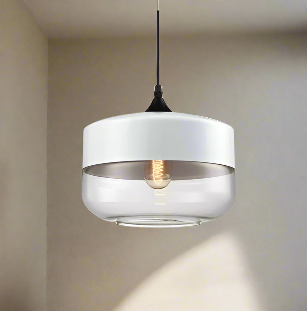 Lucevia | Luxurious Glass and Wood Pendant Light | Orntli