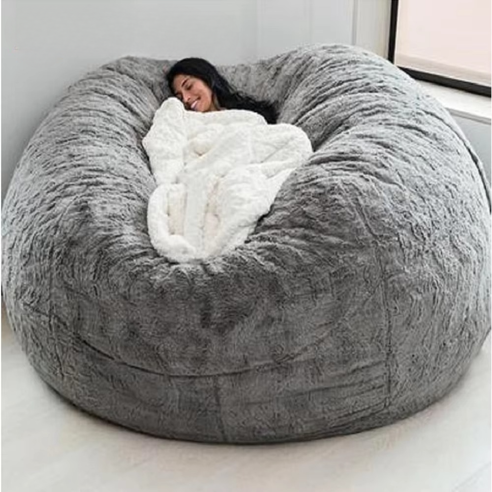 Housse géante CozyNest 5ft en fausse fourrure duveteuse - Housse ultra douce pour canapé lounge